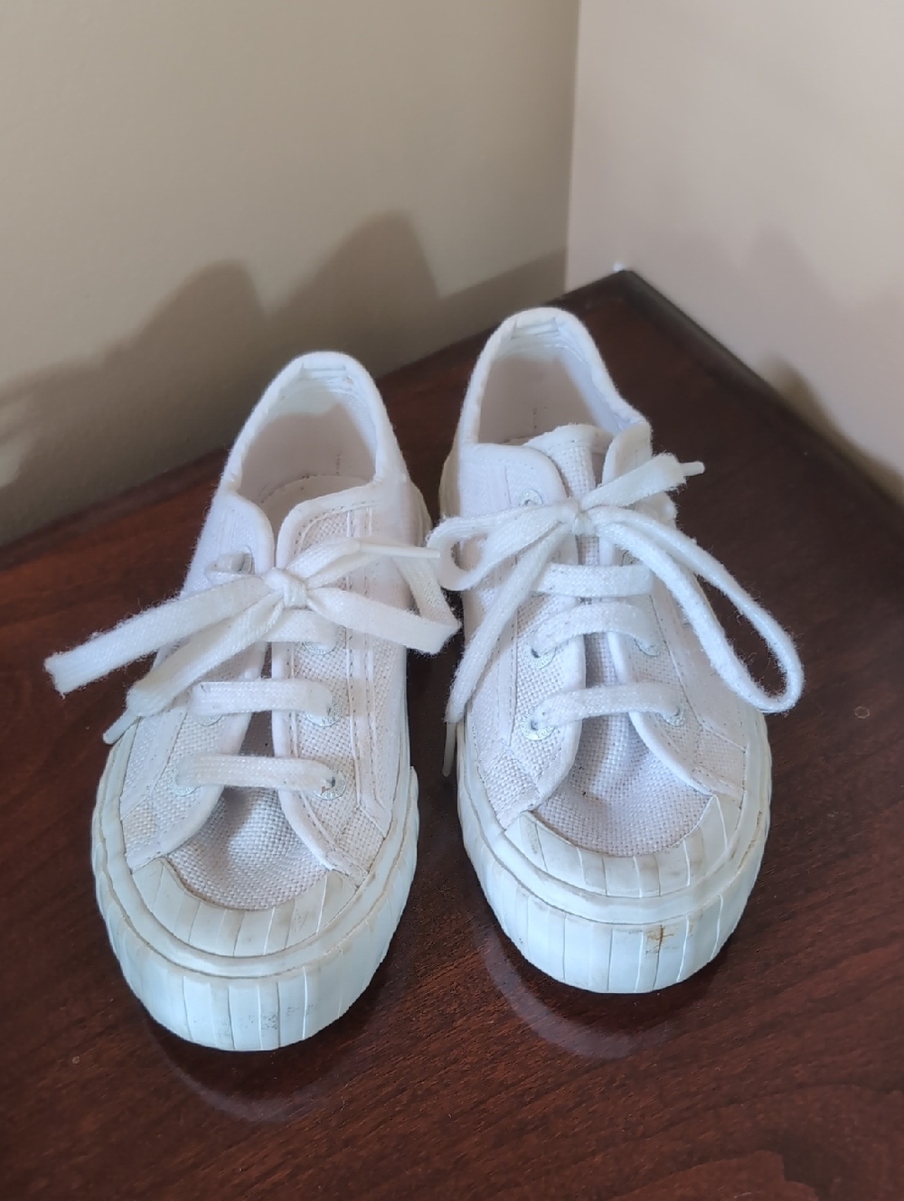Superga Kids White Canvas Lace-Up Sneakers